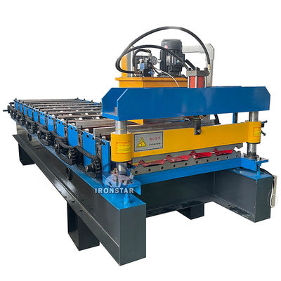 Customized 0.3-0.8mm re-Painted Galvanized Steel 840mm Trapezoidal Sheet long span Roof Roll Forming Machine