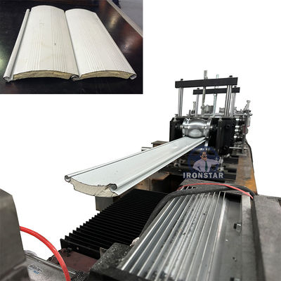 PU sandwich shutter door roll forming machine for Turkey Galvanized steel or PPGI or Aluminium