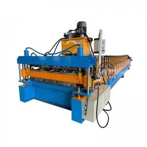 “5 Rib 4 Rib Trapezoidal Sheet Double Deck Roll Forming Machine 2 Layer Roll Forming Machine Full Automatic Metal Roofing Sheet Forming Equipment Production Line High Efficiency”