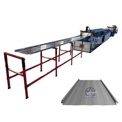 “Ironstar North America Standard Portable KR18 KR24 Snap Lock Standing Seam Roll Forming Machine PLC Controlled”