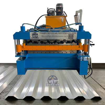 6 rib and 6 rib trapezoidal sheet double layer roll forming machine in America Double layer roll forming machine | double deck machine | 2 layer roll forming machine