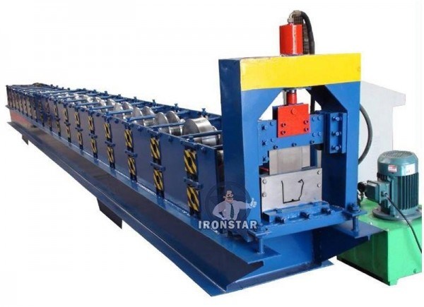 “Ironstar Aluminium Galvanized Steel Sheet K Gutter Roll Forming Machine K Style Gutter Making Machine”