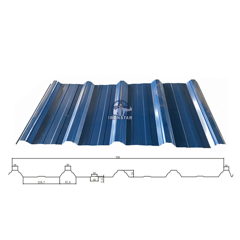 G550 750mm Spandek Metal Roofing Sheet Roll Forming Machine 0.14mm-0.3mm