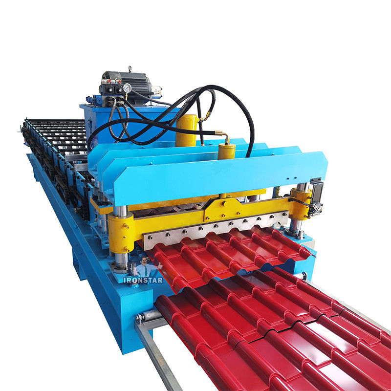 Customized 0.3-0.8mm Steel Tile Forming Machine Bamboo Tiles Making Machine