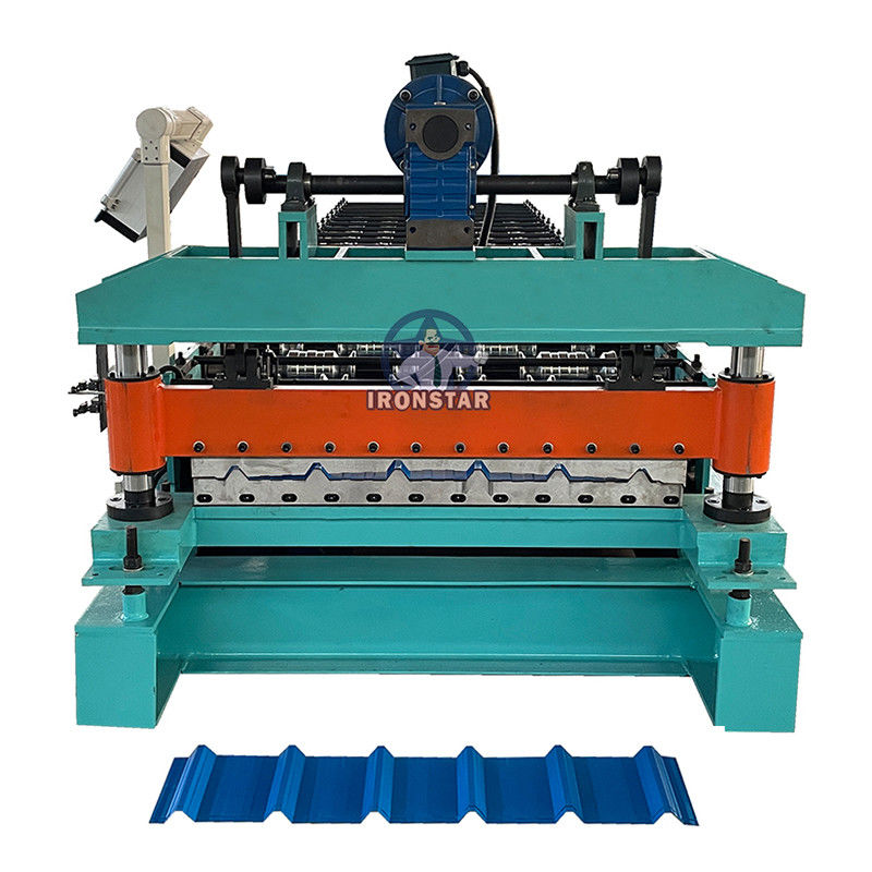 0.3-0.8mm 6 Ribs Color Steel Metal Roof Roll Forming Machine Customized