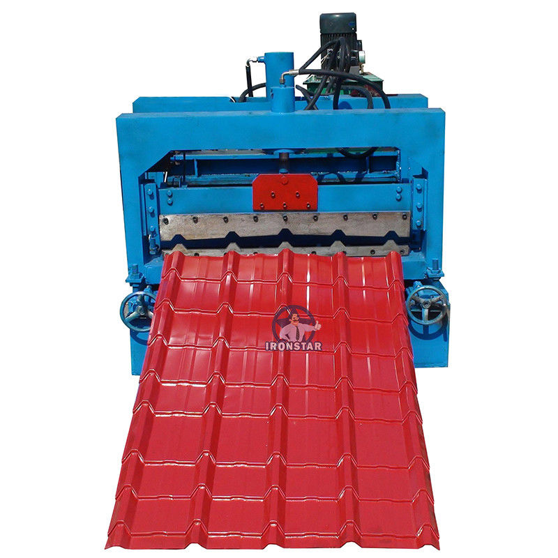 Manual Decoiler 1000mm Step Tile Roll Forming Machine PLC Control