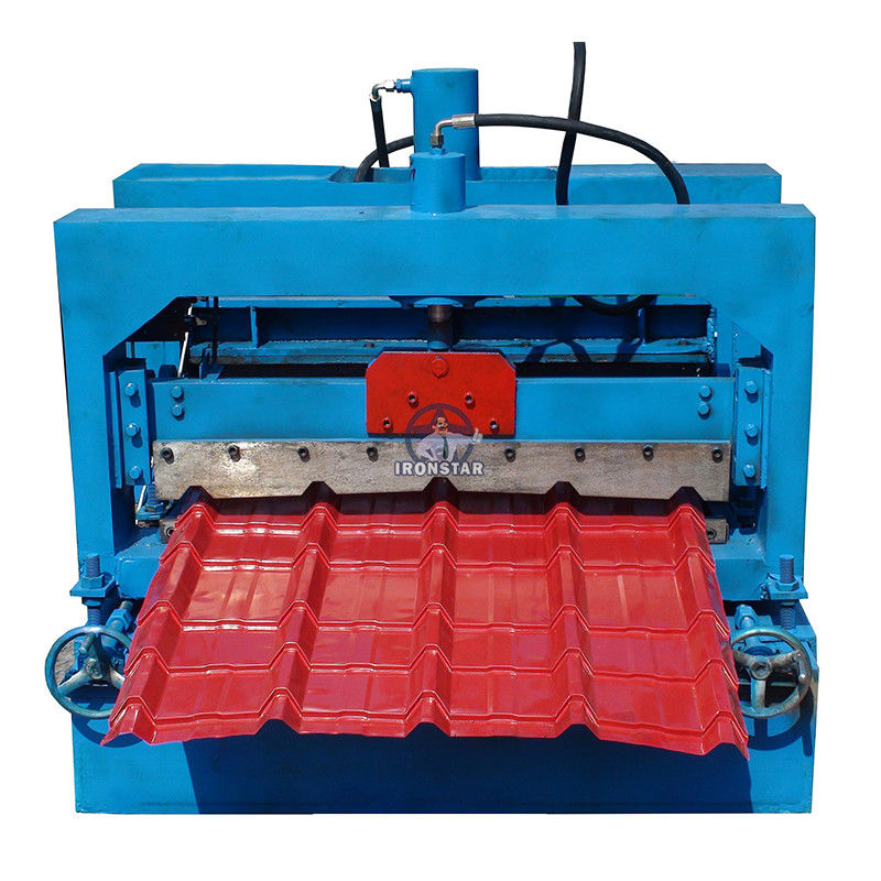 Manual Decoiler 1000mm Step Tile Roll Forming Machine PLC Control