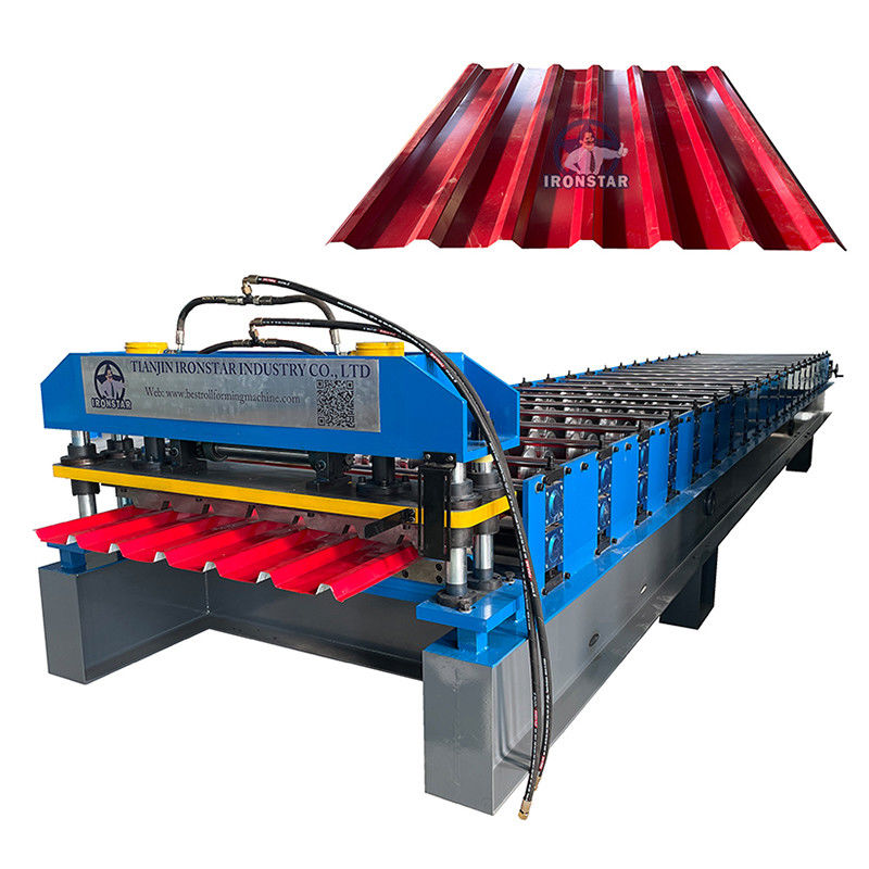 ISO9001 7 Ribs Type Roof Roll Forming Machine With Safety Cover