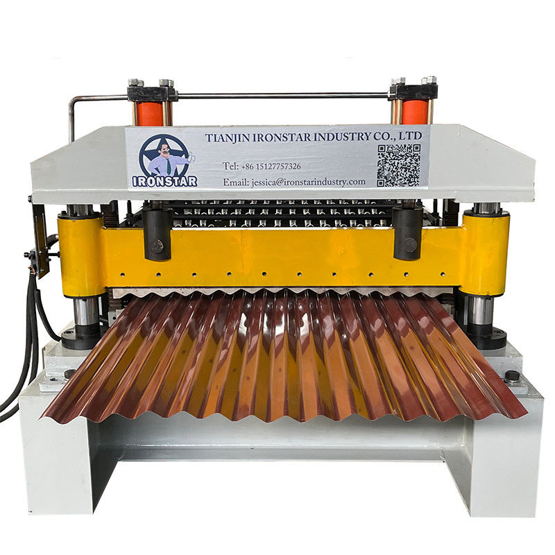 Customized 0.3-0.8mm 850mm Corrugated Metal Roof Panel Roll Forming Machine Roof Sheet Making Machine for Chile