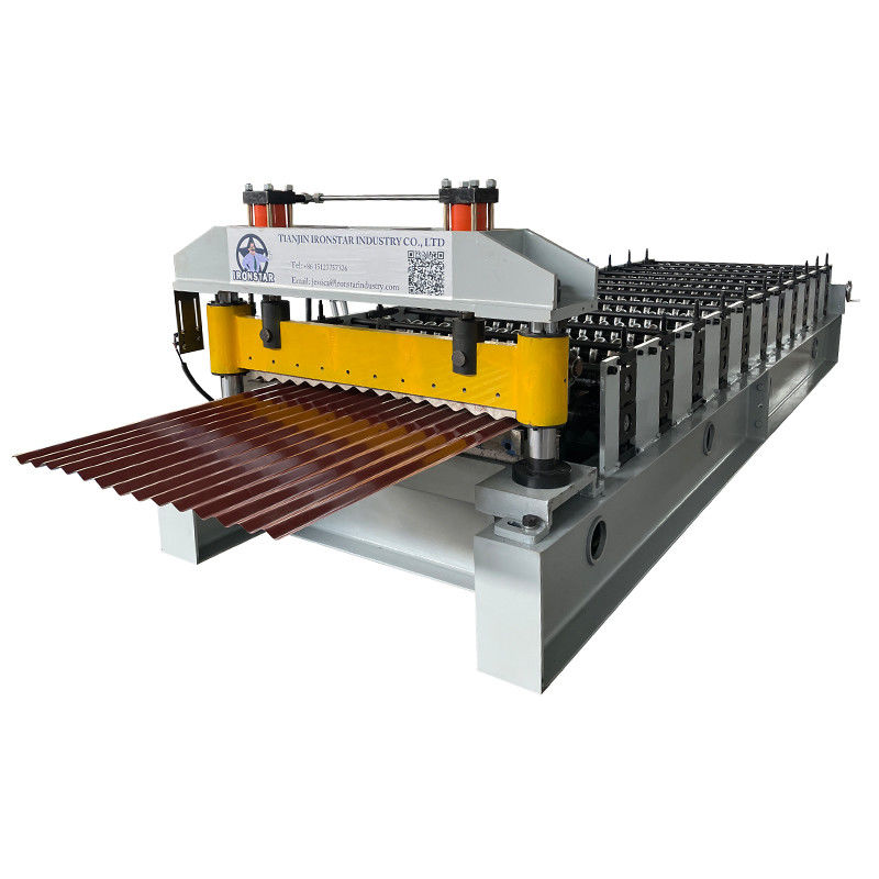 Customized 0.3-0.8mm 850mm Corrugated Metal Roof Panel Roll Forming Machine Roof Sheet Making Machine for Chile
