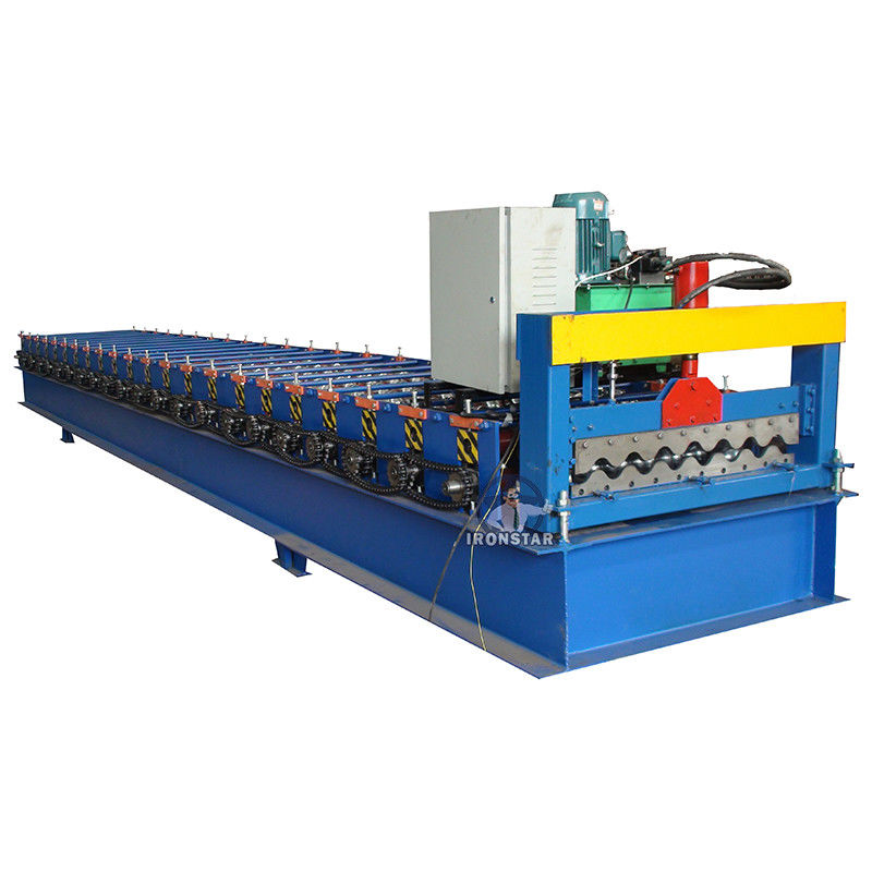 0.13-0.8mm Color Steel 780mm Corrugated Roll Forming Machine Customized Color