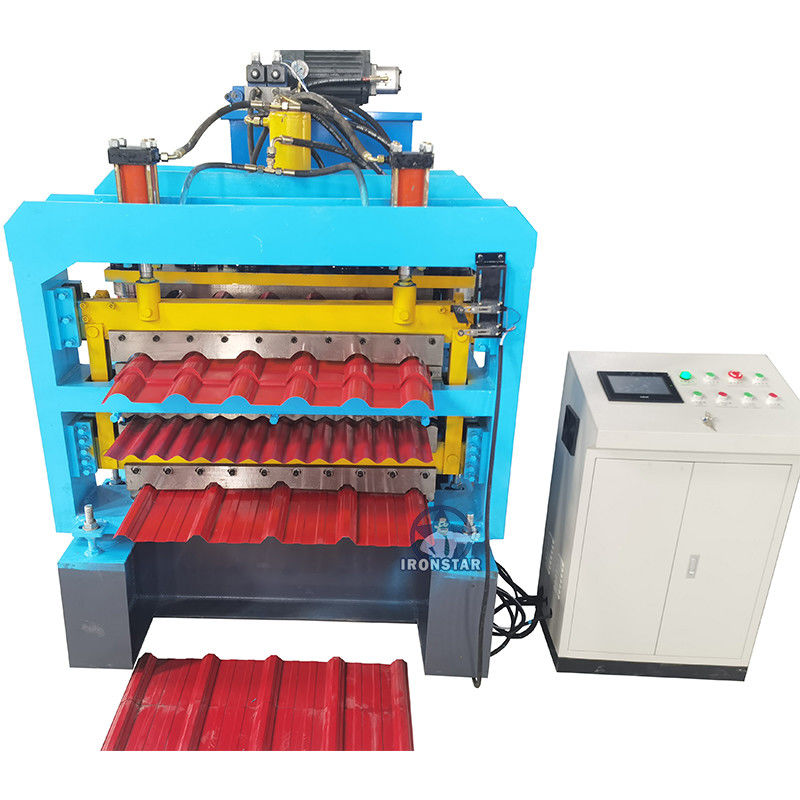 0.3-0.8mm Metal Sheet PPGI Three Layer Roll Forming Machine High Strength