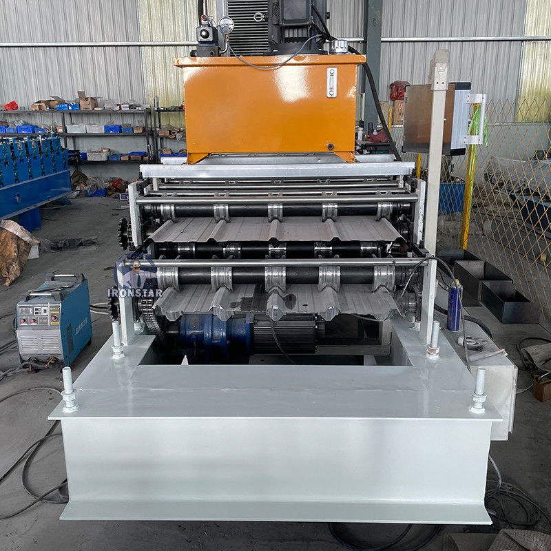 5 Rib Trapezoidal Sheet Double Deck Roll Forming Machine Automatic