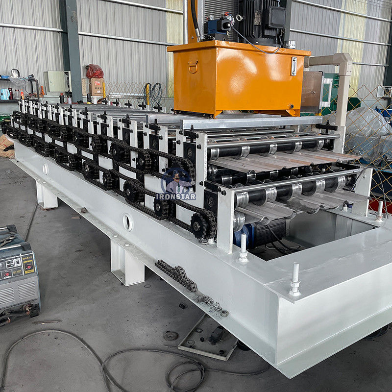 5 Rib Trapezoidal Sheet Double Deck Roll Forming Machine Automatic