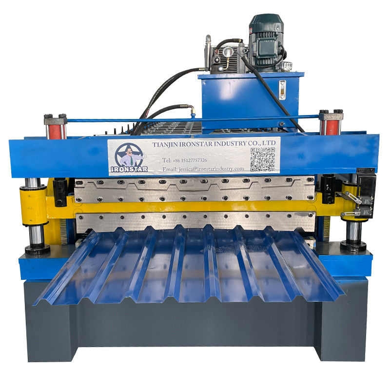 Alu Zinc Coated Steel Tile Roll Forming Machine 0.3-0.6mm Thickness material