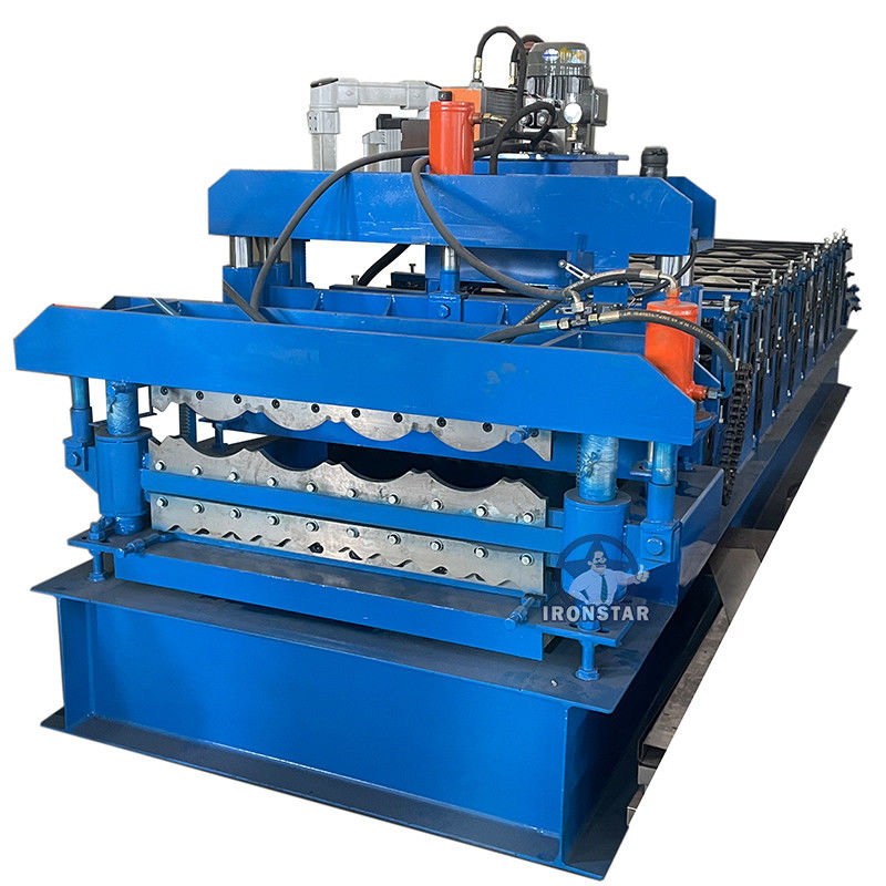 836mm Corrugated 828mm Glazed Tile Double Roll Forming Machine PLC control