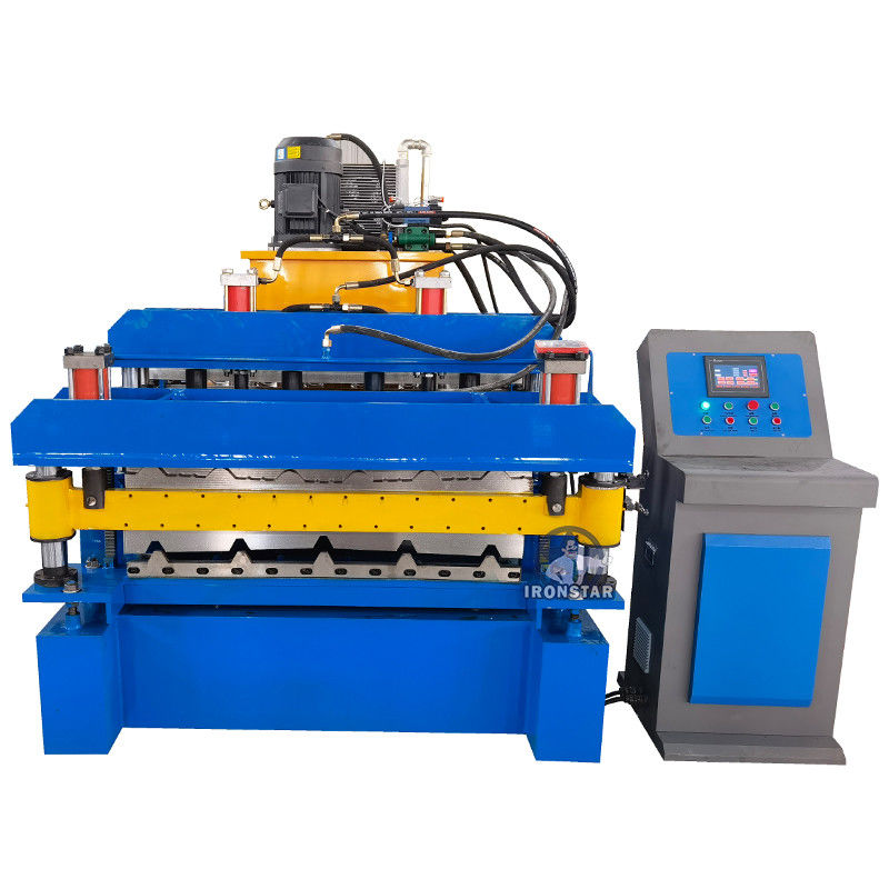 5 Rib Trapezoidal And 6 Rib Bamboo Tiles Making Machine double layer forming machine