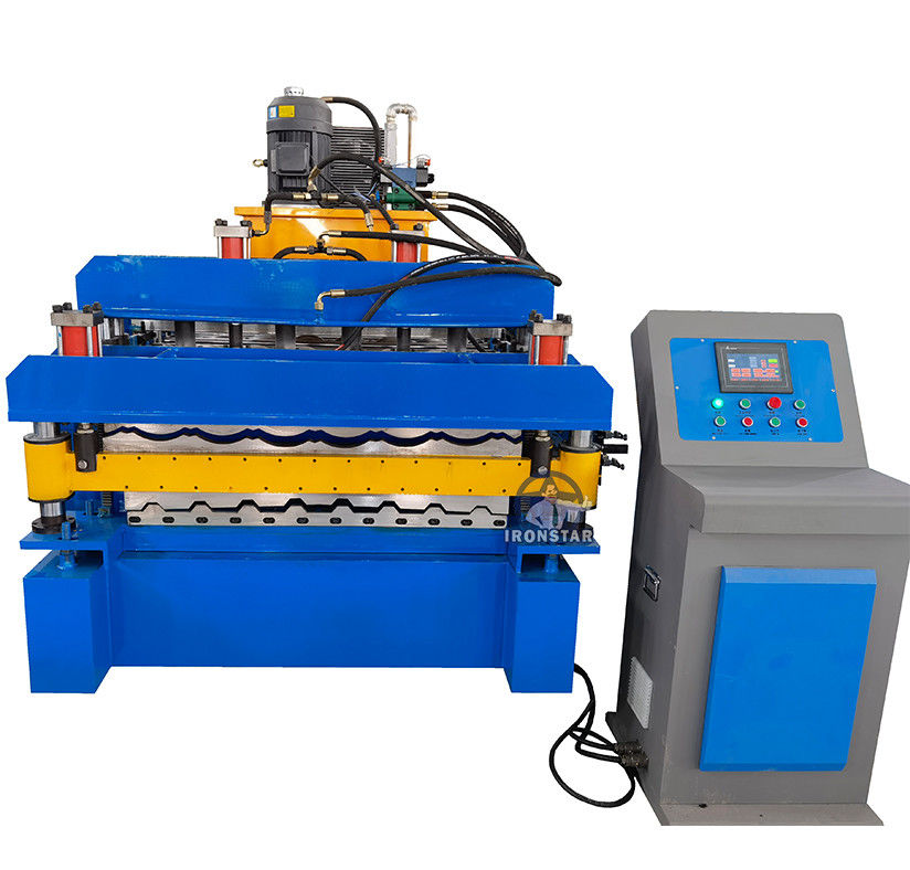 8 Rib Trapezoidal And 1035 Glazed Tile Cold Roll Forming Machine Manual Decoiler