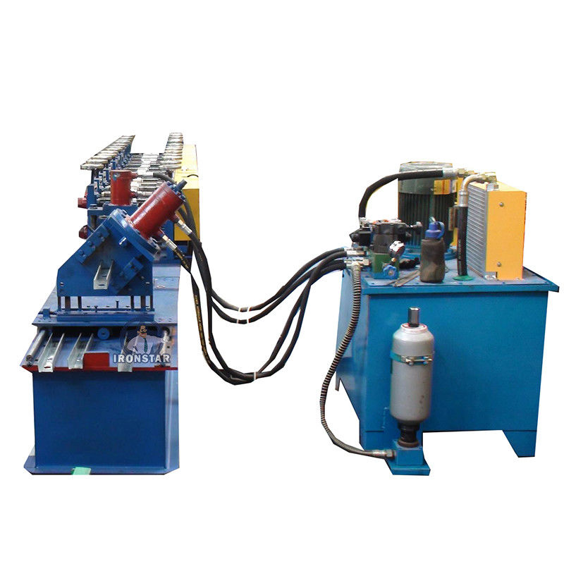 Punching Round Holes C Channel Roll Forming Machine Stud Roll Former 10-20m/min