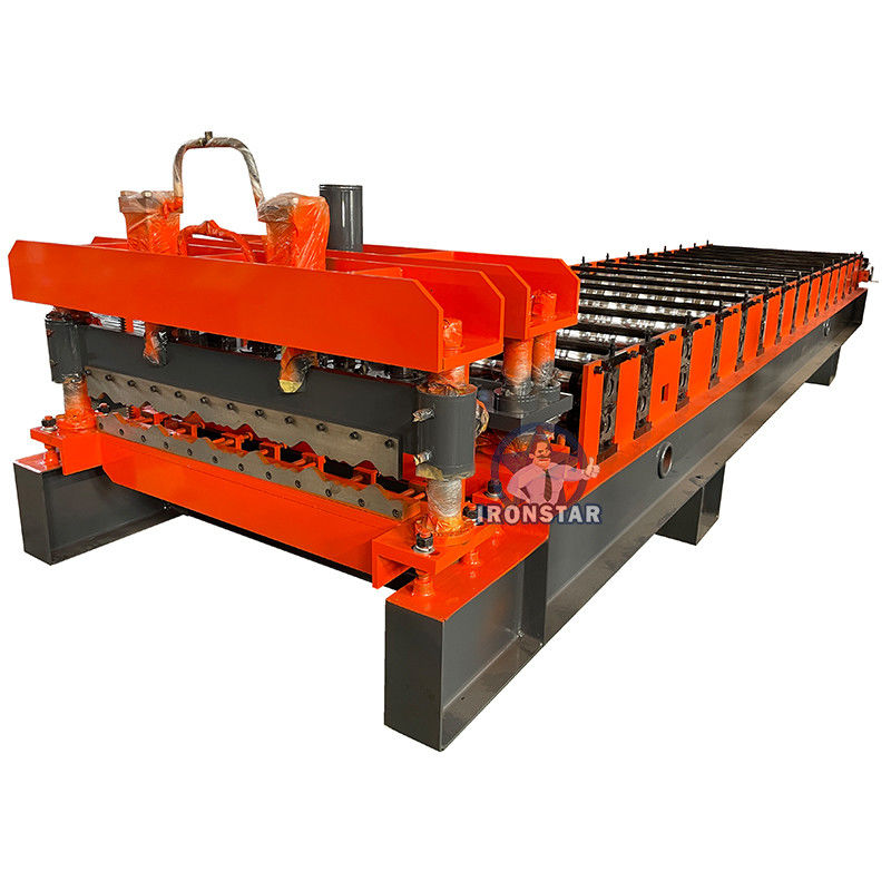 0.3-0.8mm Color Steel Sheet Glazed Roof Tile Roll Forming Machine 1000mm