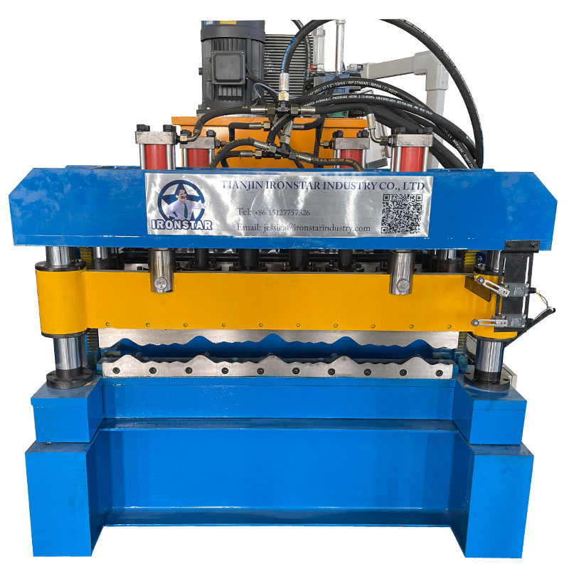 Alu Zinc Coated Steel Tile Roll Forming Machine 0.3-0.6mm Thickness material