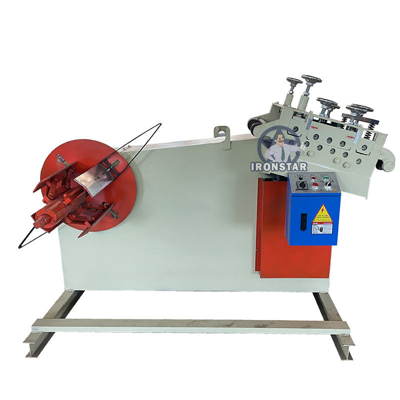 Color Steel Roll Forming Machine Parts 3 Ton Motorized Decoiler With Flatten Table
