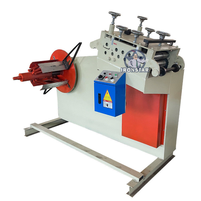 Color Steel Roll Forming Machine Parts 3 Ton Motorized Decoiler With Flatten Table