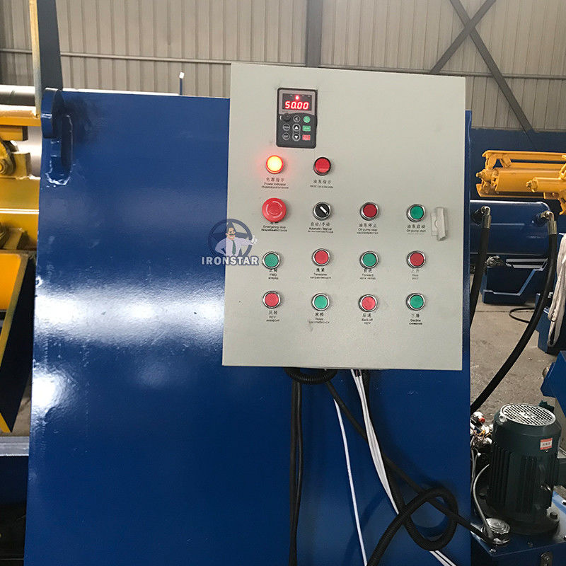 5 Tons Hydraulic Automatic Decoiler Machine 1250mm Feeding Width
