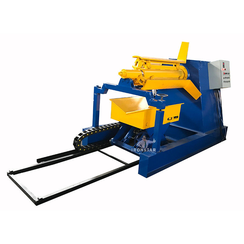 5 Tons Hydraulic Automatic Decoiler Machine 1250mm Feeding Width
