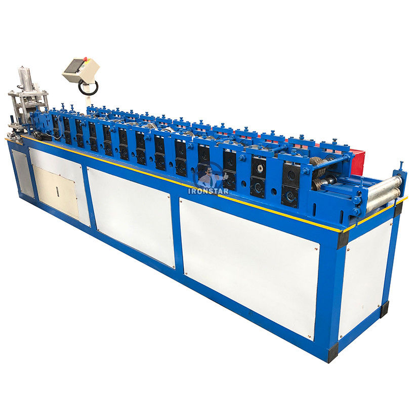 Roller Steel Punching Hole Door Shutter Roll Forming Machine PLC control