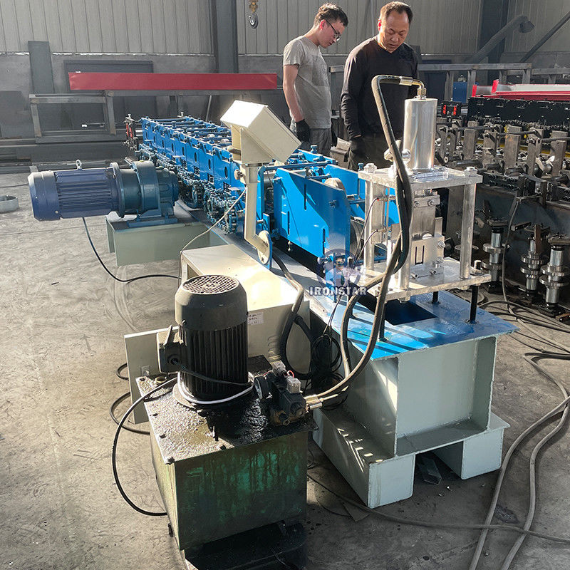 PLC Control 29*55mm U Guide Rail Roll Forming Machine Use In Factory