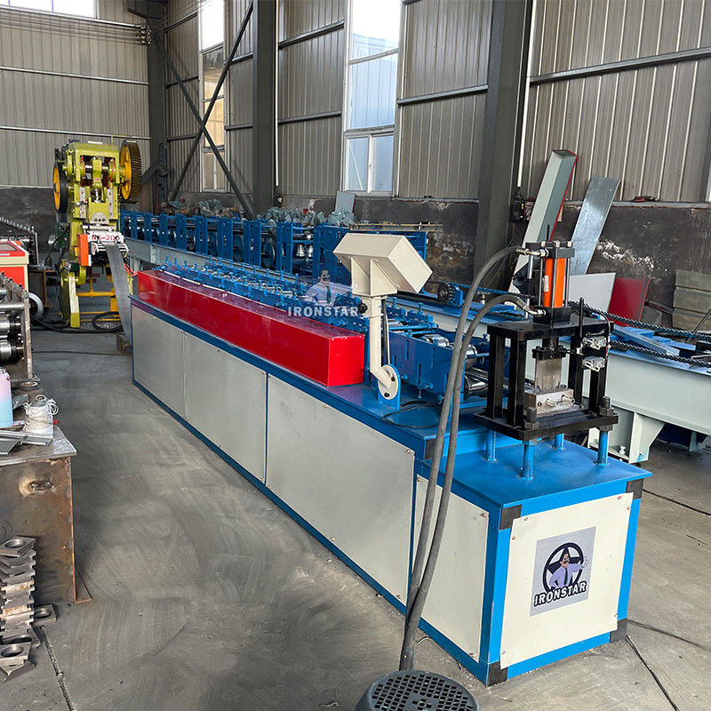 Roller Steel Punching Hole Door Shutter Roll Forming Machine PLC control