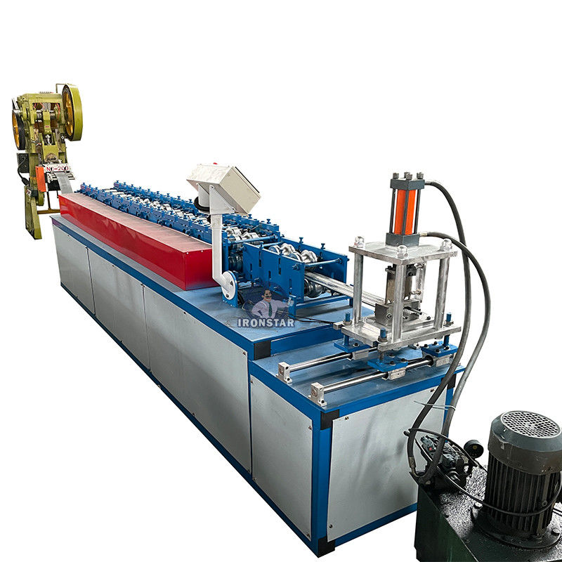 Customized 0.8-1.2mm Metal Roller Punching Hole Shutter Door Forming Line For Brazil