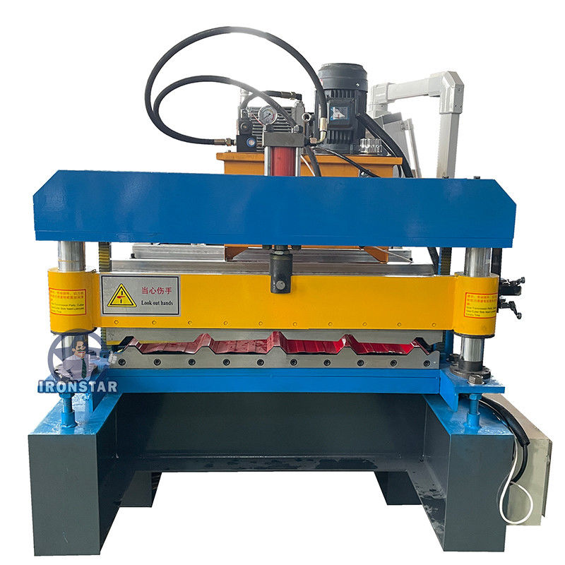Customized 0.3-0.8mm re-Painted Galvanized Steel 840mm Trapezoidal Sheet long span Roof Roll Forming Machine