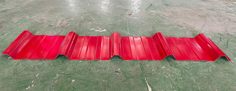 Customized 0.3-0.8mm re-Painted Galvanized Steel 840mm Trapezoidal Sheet long span Roof Roll Forming Machine