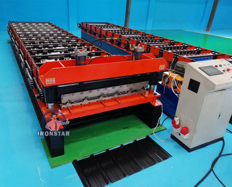 13 Rows 1040mm Trapezoidal Roof Roll Forming Machine PPGI Raw Material