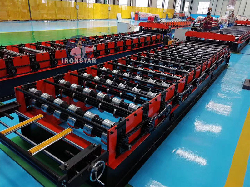 13 Rows 1040mm Trapezoidal Roof Roll Forming Machine PPGI Raw Material