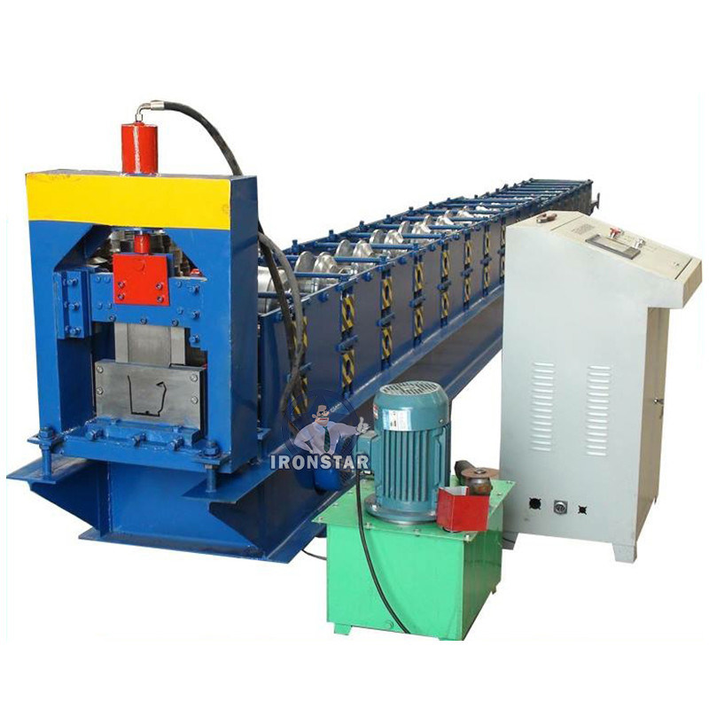 “Ironstar Aluminium Galvanized Steel Sheet K Gutter Roll Forming Machine K Style Gutter Making Machine”