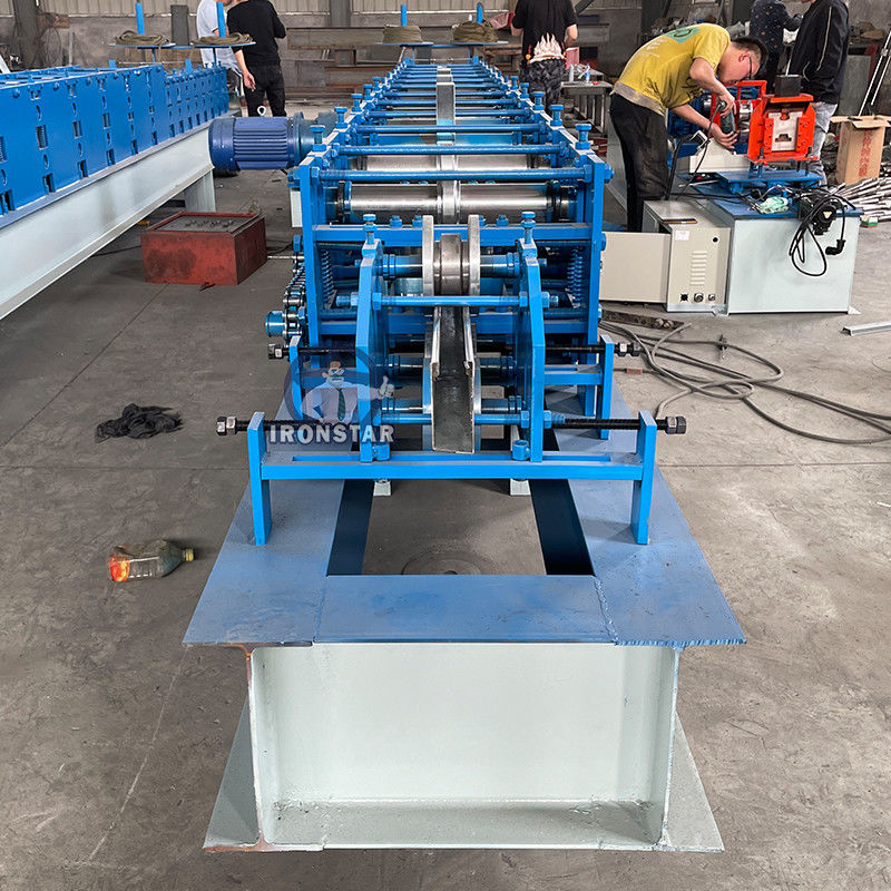 Customized 1.3-2mm Metal Channel C Guide Rail Roll Forming Machine for Garage Store and Factory