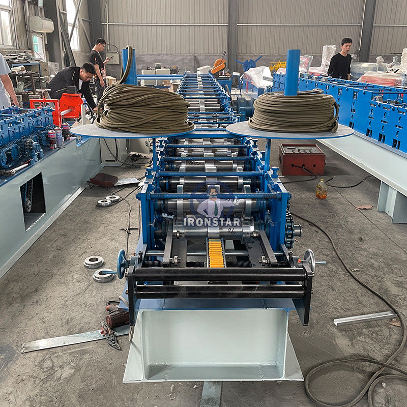 Customized 1.3-2mm Metal Channel C Guide Rail Roll Forming Machine for Garage Store and Factory