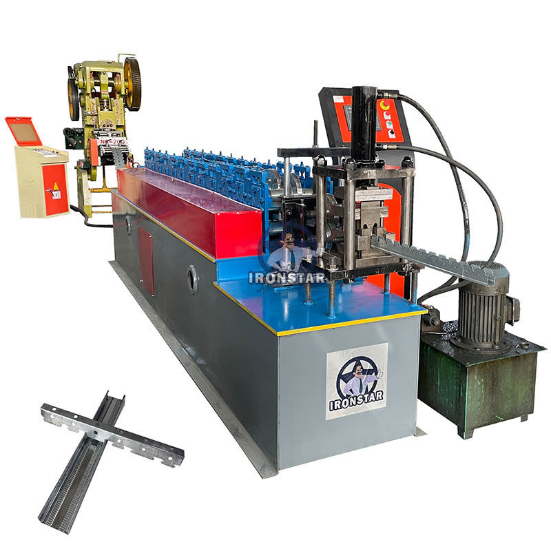 0.3-0.8mm Hanger Furring  Cassette Steel  Keel Roll Forming Machine