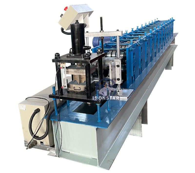 Thickness 1.5mm Cold Roll Forming Machine Punching Hole C Purlin Roll Former