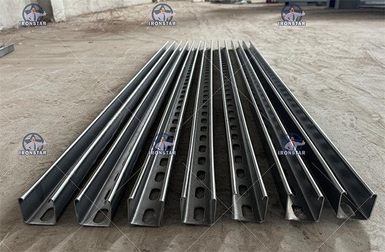 2024 New 41*21 / 41*41 / 41*82mm 3 sizes in 1 Solor bracket roll forming machine in Saudi Arabia
