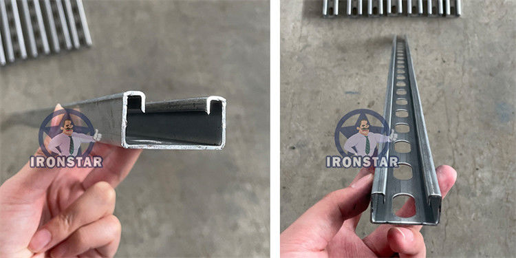 41*21 / 41*41 / 41*72mm 3 sizes in 1 Solor bracket roll forming line in Mexico Photovoltaic bracket forming machine
