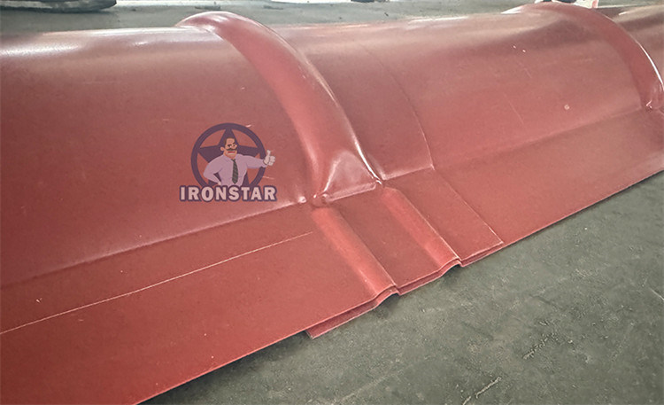 “Ironstar High Speed 312 Ridge Cap Roll Forming Machine Metal Roof Capping Profile Machine for Romania Roofing Construction”