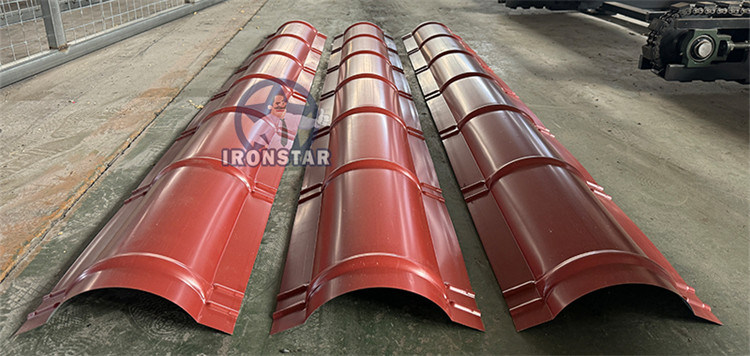 “Ironstar High Speed 312 Ridge Cap Roll Forming Machine Metal Roof Capping Profile Machine for Romania Roofing Construction”