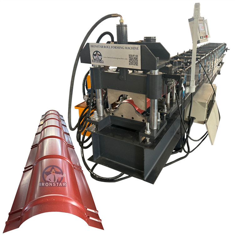 “Ironstar 312 Model Ridge Cap Roll Forming Machine Metal Roof Capping Profile Making Machine for Romania Roofing Construction”