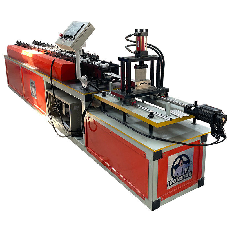 30-50m/min fast speed cutting rolling shutter door roll forming machine in Brazil Raw material: Galvanized steel
