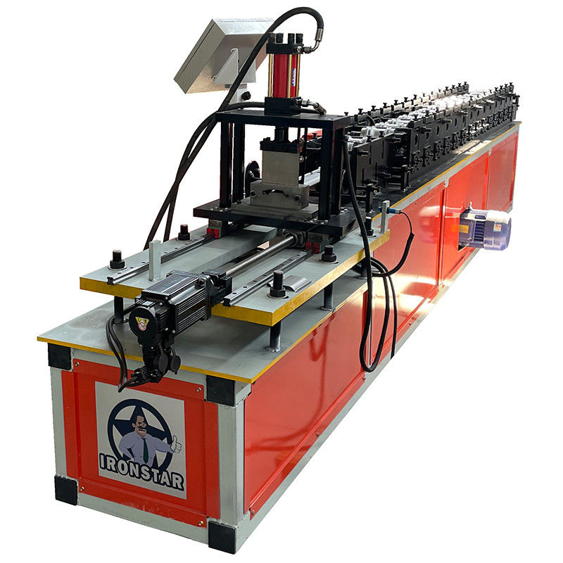 30-50m/min fast speed cutting rolling shutter door roll forming machine in Brazil Raw material: Galvanized steel
