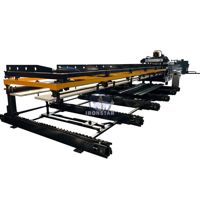 6 rib trapezoidal and 6 rib bamboo tile double layer roll forming machine in Romania 2 layer roll forming machine
